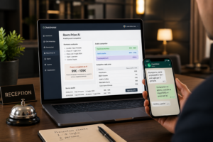 Dashboard Chat4Hotel Room Price AI con analisi prezzi competitor hotel e B&B e preventivo WhatsApp automatico