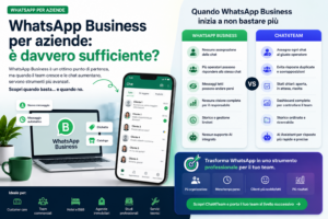 WhatsApp Business per aziende confronto con piattaforma multi operatore Chat4Team per gestione clienti e team