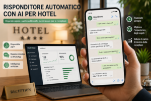 Risponditore automatico WhatsApp per hotel che risponde agli ospiti e automatizza il lavoro della reception